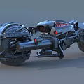 Black Futuristic Motorcycle With Red Accents Large Tires Streamlined Body And Mechanical Details