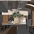 Modern Cafe Niche High-end Cafe 3d model