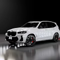 White SUV With Modern Design Sleek Body And Black Red Wheels Side Profile