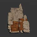 Natural Rock Formation Structure With Layered Textures And Brown Beige Layers