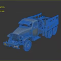 Functional Vintage Military Truck With Open Cargo Bed And Multi Wheel Setup