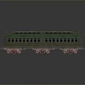 Vintage Green Train Carriage Model With Multiple Windows And Red Wheels