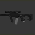 Modern Tactical Rifles with Scope Magazine and Silencer in Dark Background 3D Rendering