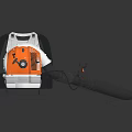 Orange And White Backpack Leaf Blower A Powerful Portable Ergonomic Household Appliance