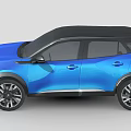 Blue SUV Car with Modern Front Design Black Roof and Alloy Wheels