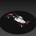 JANS F1 Racing Car In Red And White With Aerodynamic Body And Large Tires