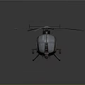 3D Model of Aerospace Helicopter With Rotors and Fuselage Design