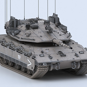 Tank Battle Tank Armored Vehicle Merkava Military 3d model