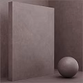 Textured Color Blocks Wall With Various Hues And Decorative Round Sphere