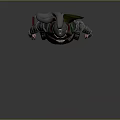 Game Movie Warrior Character With Detailed Metallic Armor Helmet And Sword