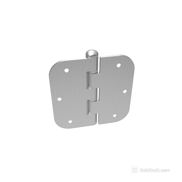 Stainless Steel Hinge With Mounting Holes For Furniture And Industrial Use 3d model 