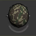 Camouflage Pattern Helmet With Black Face Shield And Comfortable Design For Use 3d model