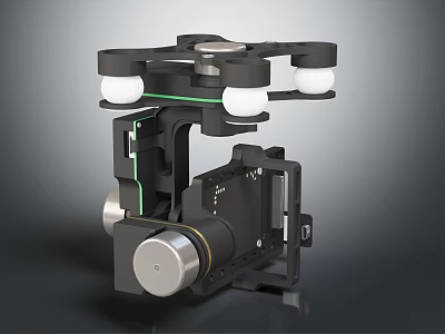 Advanced Drone Mechanical Structure With Camera Module And Electronic Components 3d model