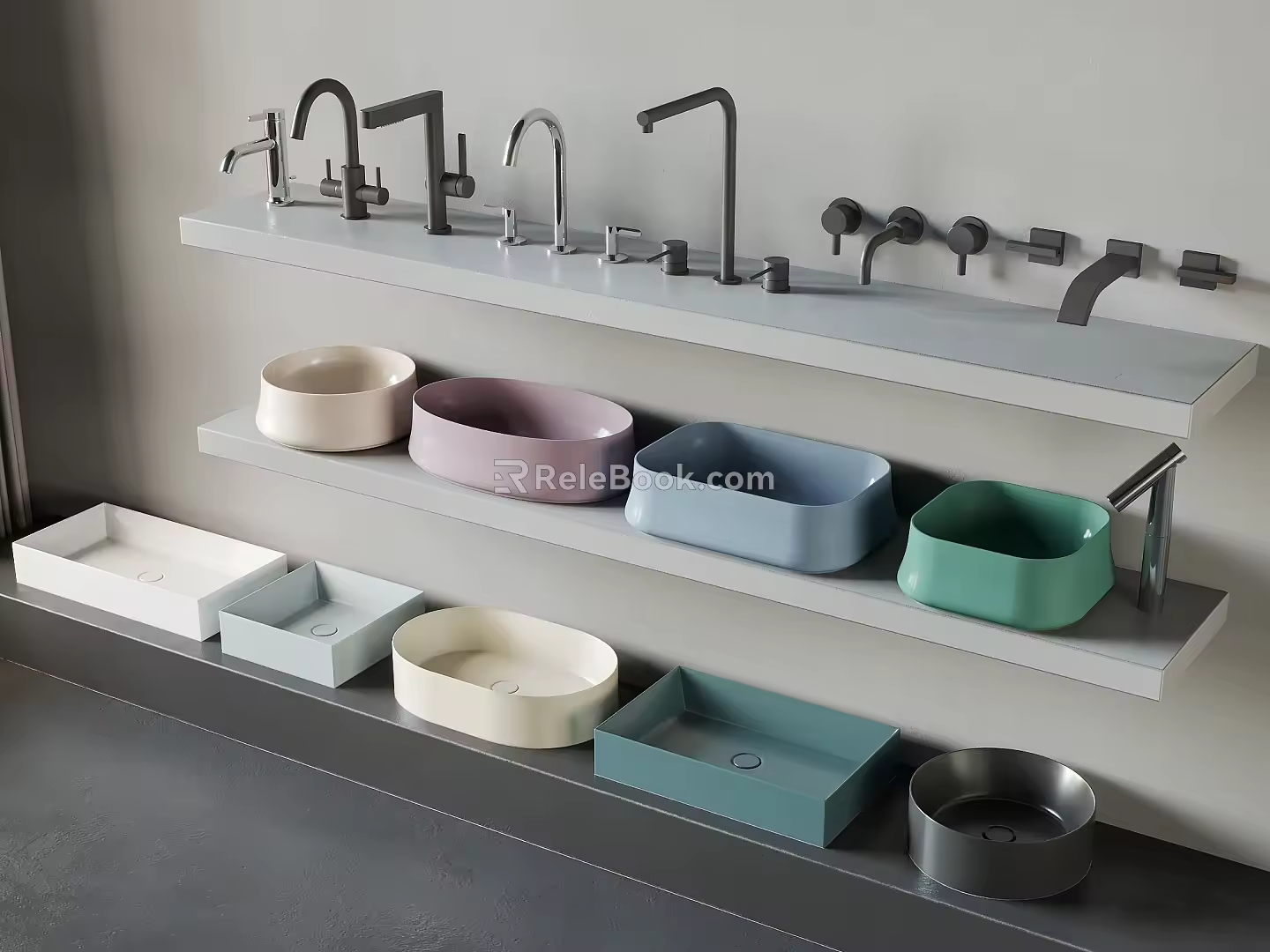 Modern wash basin 3d model