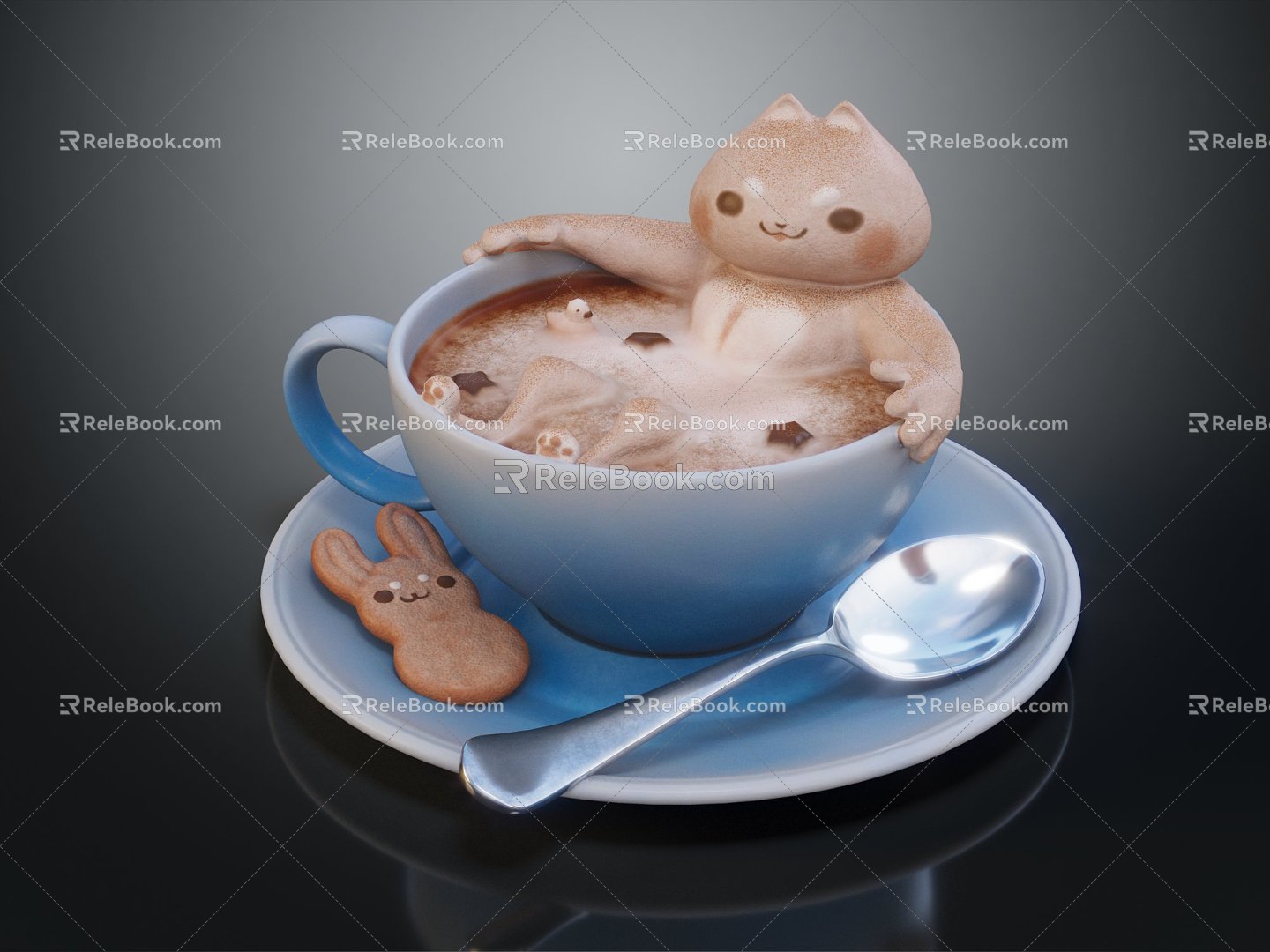 Modern Coffee Cup Bear Coffee Cookie Cookie Coffee 3d model