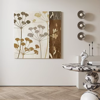 Wind abstract decorative painting table ornaments 3d model