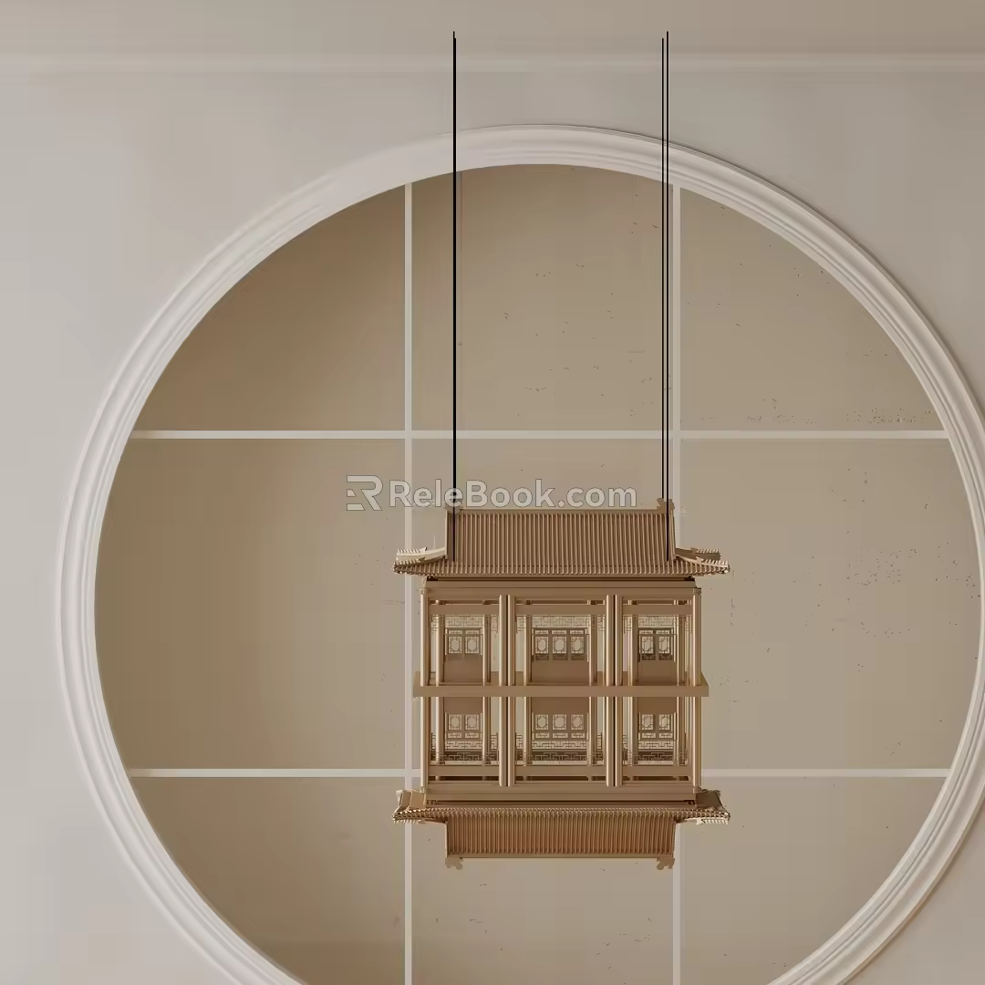 Modern chandelier 3d model
