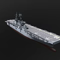 Aircraft Carrier With Flight Deck And Island Structure For Military Operations