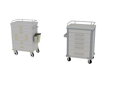 Medical Carts With Multiple Drawers And Rolling Wheels For Medical Storage 3d model