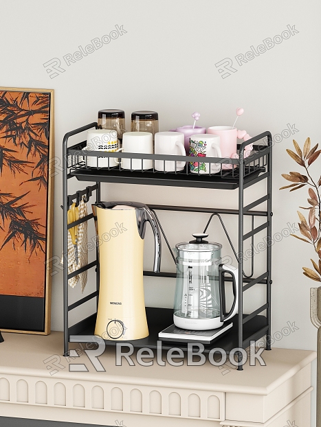 Water Cup Kettle Storage Rack model