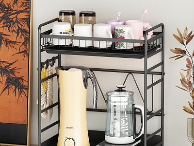 Water Cup Kettle Storage Rack model