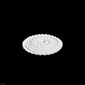 Decorative Round Silver Ceiling Light Plate With Woven Texture And Central Circular Hole