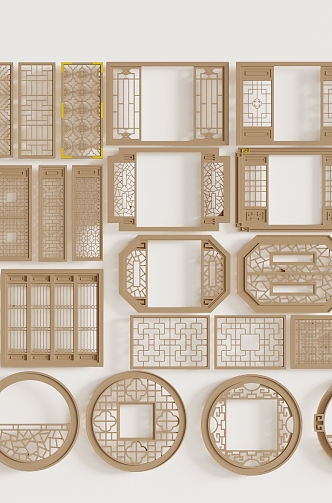 Classical openwork window 3d model