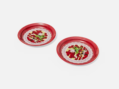 Old plate items 3d model