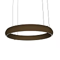 Modern Double Ring Metallic Pendant Light Hanging With Illuminated Circular Shade 3d model