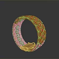 Elegant Golden Bracelet With Intricate Patterns And Decorative Craftsmanship