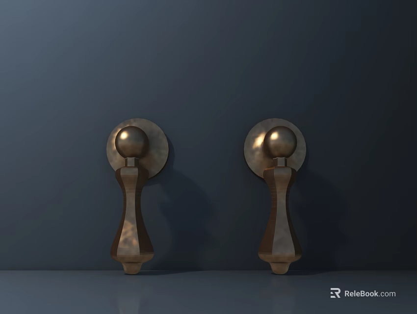 Brass Door Handles As Essential Hardware Tools For Home Improvement Projects 3d model 
