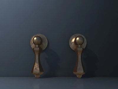 Brass Door Handles As Essential Hardware Tools For Home Improvement Projects 3d model