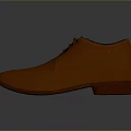 Brown Leather Lace Up Shoes With Textured Upper For Casual Daily Wear