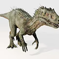 Realistic Prehistoric Dinosaur Figure With Spiked Back Long Tail And Sharp Teeth
