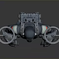 Gorilla Themed Game Movie Character In Mechanical Armor With Cybernetic Enhancements