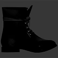 Classic Black Ankle Boots With Lace Up Front And Leather Construction For Daily Use