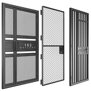 Industrial LOFT gate metal mesh gate 3d model