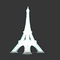 Eiffel Tower Urban Architectural Landmark With Detailed Metal Design Structure 3d model