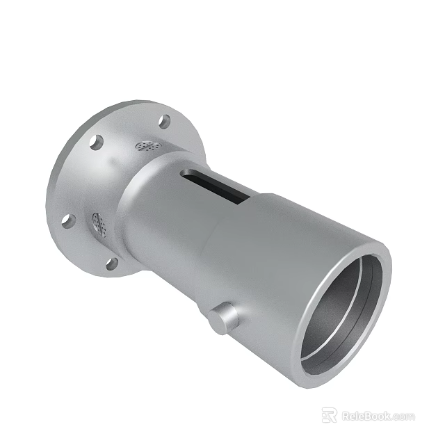 Metal Flange Fitting With Bolt Holes And Tubular Design For Industrial Use 3d model 
