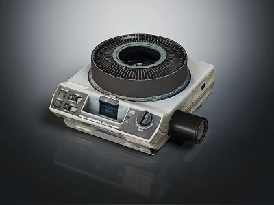 Projection Monitoring Advanced Device With Circular Component Control Panel And Lens 3d model