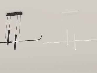 Modern minimalist chandelier combination 3d model