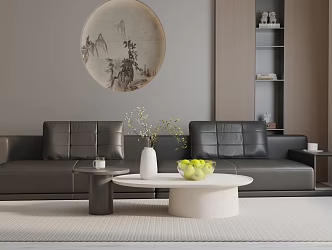Modern three-seat sofa 3d model