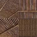 Natural Bamboo Wooden Slat Ceiling With Different Patterns And Decorative Styles 3d model