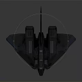 Futuristic Spacecraft Model With Sleek Dark Structure And Angular Wings For Aerospace Enthusiasts 3d model