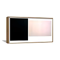 Framed Wall Art With Black And Light Pink Sections In Gold Frame 3d model