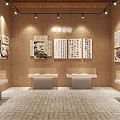 Traditional Vintage Interior With Earthen Walls Bamboo Woven Items Old Wooden Cabinet And Canopy Bed