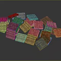 Colorful Wooden Blocks In Various Colors Stacked Together For Decorative