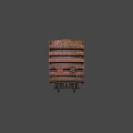 Rusted Functional Freight Train Car with Cargo Storage and Metal Frames