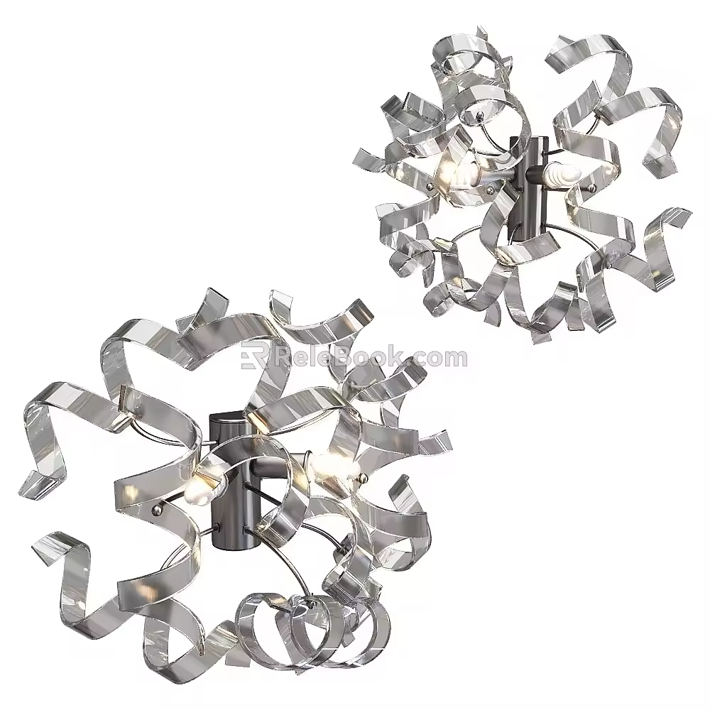 Astro Modern Fireworks Chandelier 18 3d model