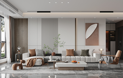 modern living room 3d model